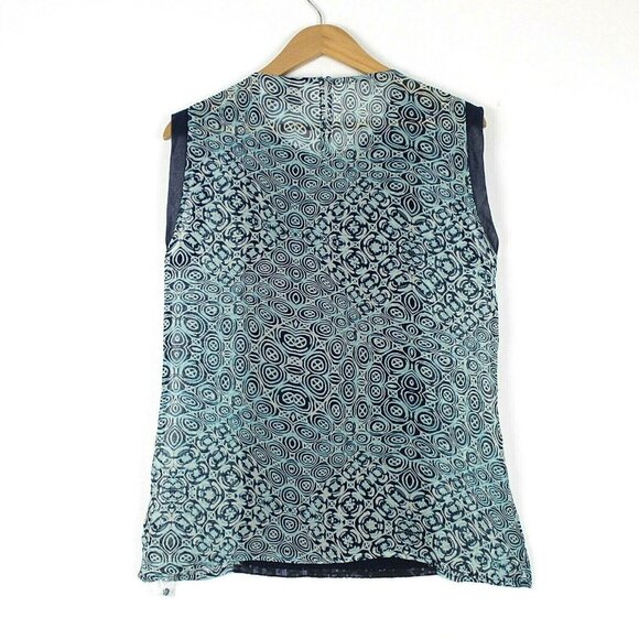 Eureka Christos Garkinos Womens 8 Sleeveless Blouse Sequin Front Button Back - Picture 11 of 12